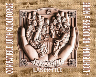 THE LAST SUPPER 3d illusion & laser-ready file 3DWave.us